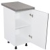 Corp inferior cu 1 Usa Zebra, Alb/MDF Gri, si blat Beton 40 x 85 x 60